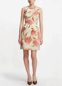 Lela Rose - Floral Velvet Sleeveless Mini Dress