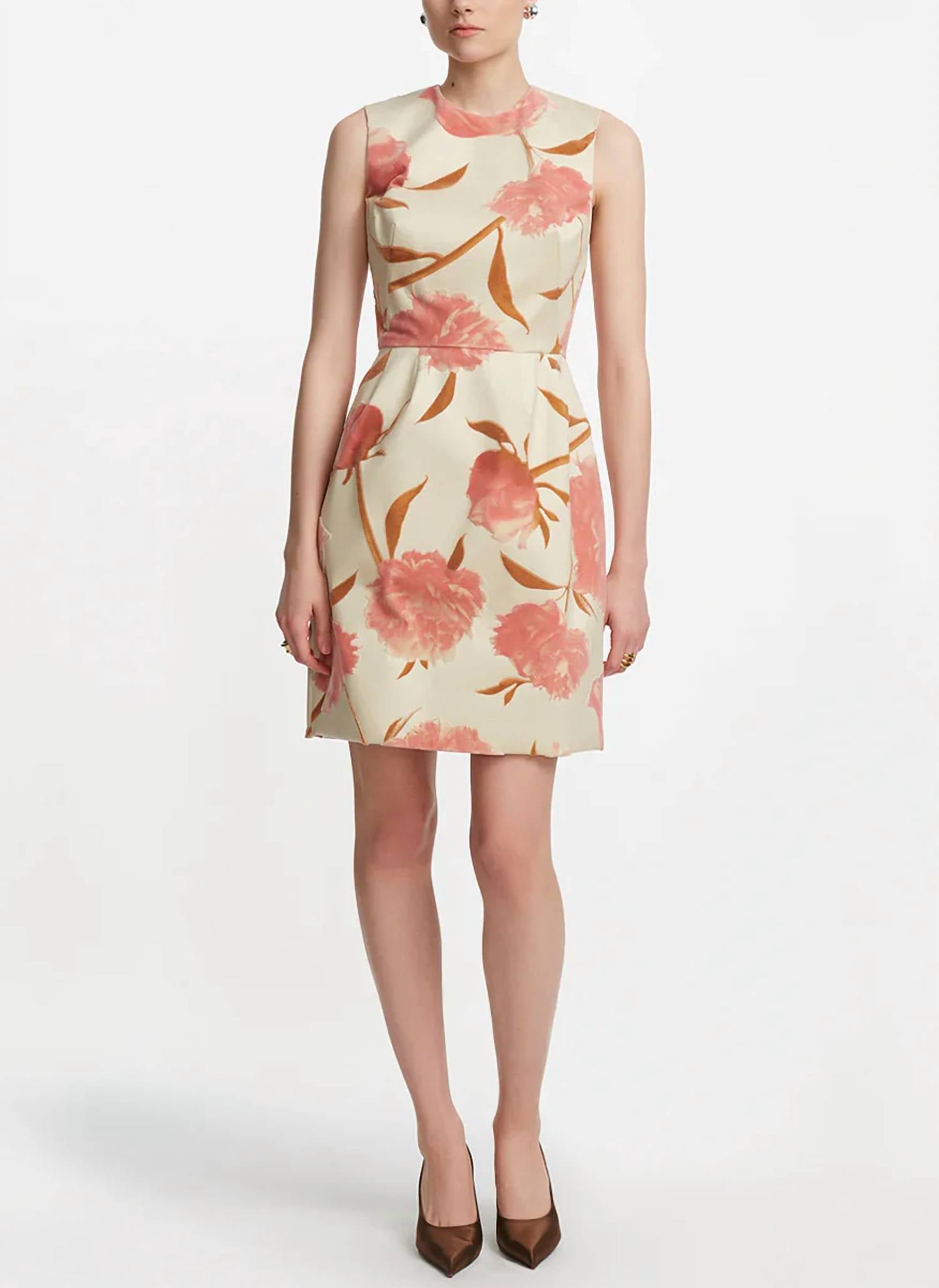 Lela Rose - Floral Velvet Sleeveless Mini Dress