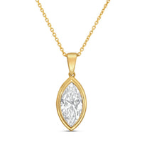 Diana M Jewels - Women's Marquise Lab-Grown Diamond Pendant Necklace (3.00 Ct) - Signature