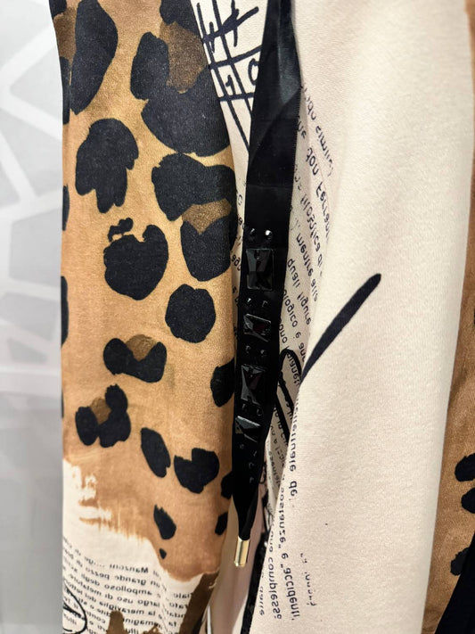 Berek - Women's Cheetah With Text Print Hoodie Jacket