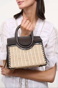 Staud - Women's Maude Mini Wicker Carryall Bag