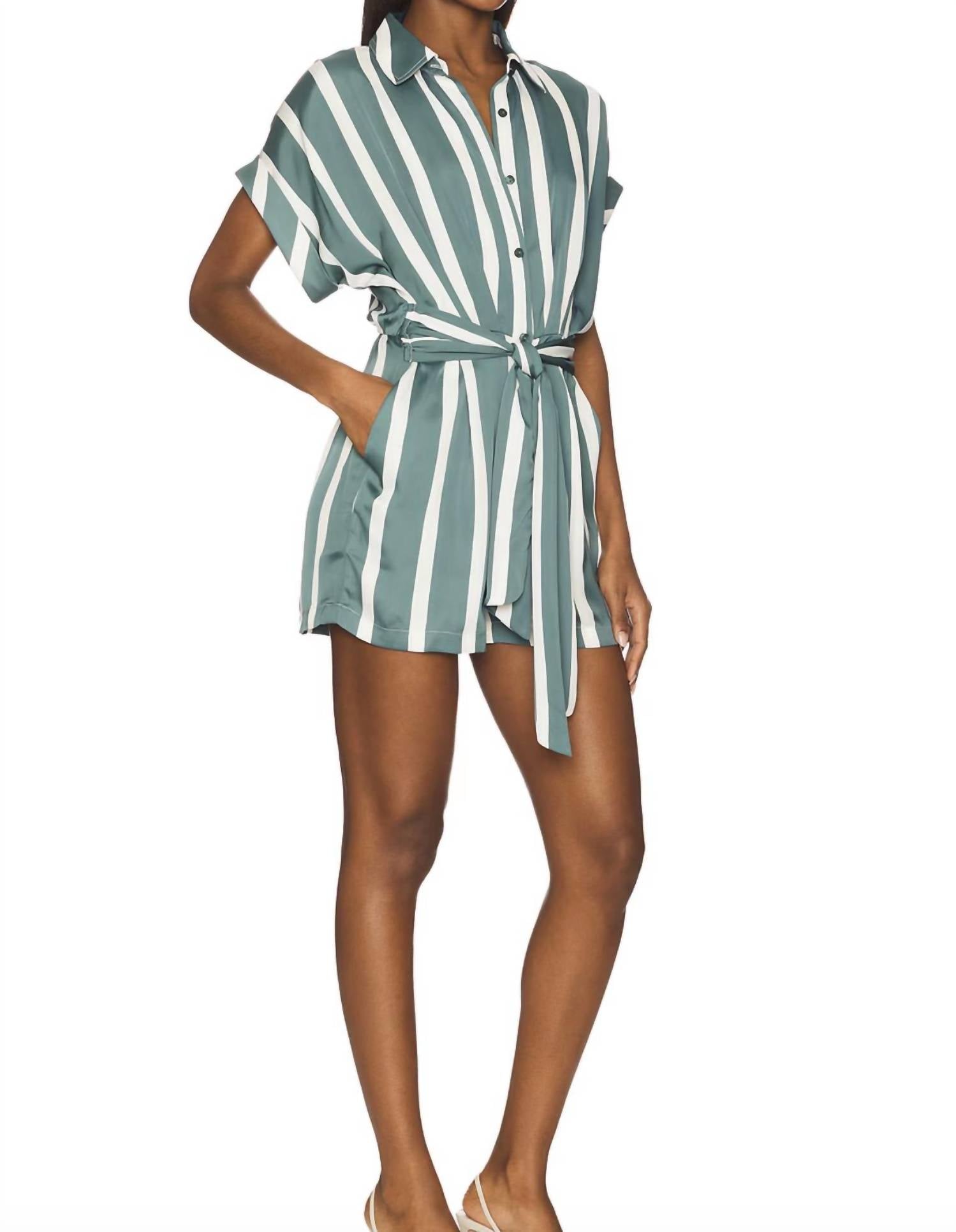 STEVE MADDEN Tori Romper in green - women's pants - alternate view
