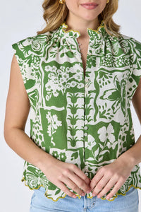 Crosby By Mollie Burch - Cap Sleeve Fritzy Top