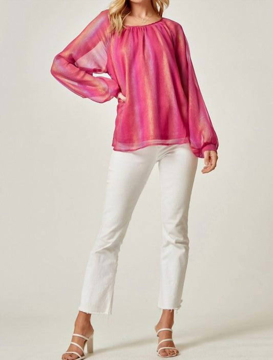 Andree By Unit - Shimmery Long Sleeve Top