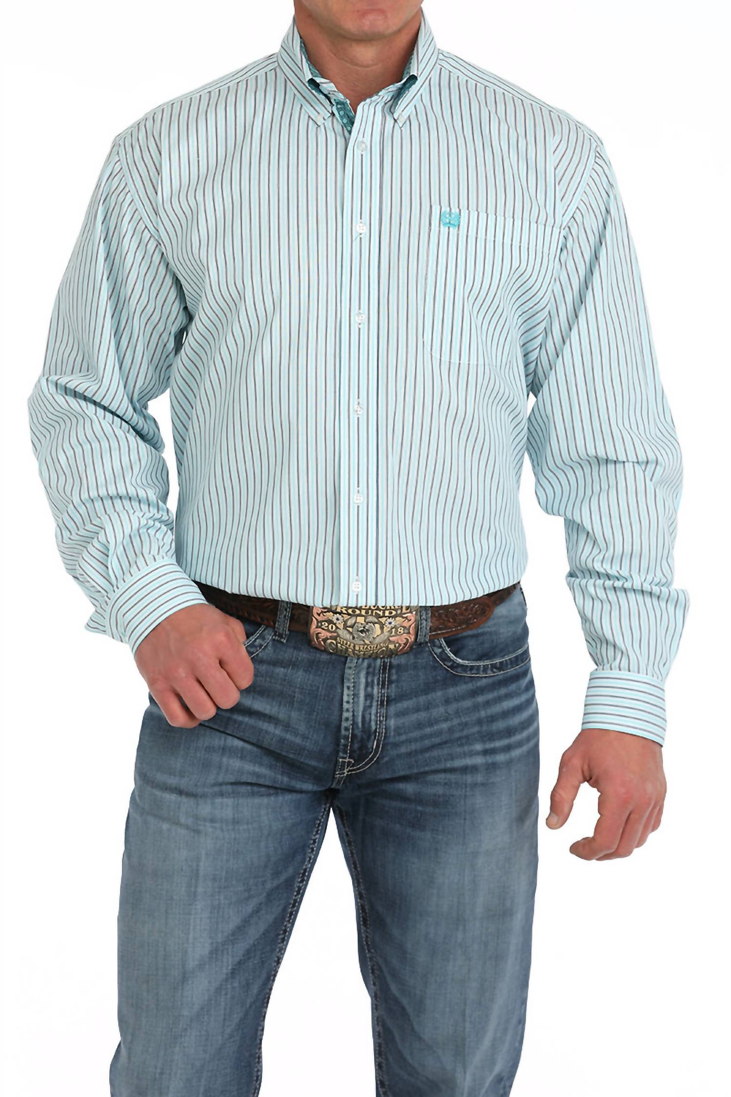 Cinch - Stretch Stripe Button Down Classic Shirt