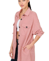 Zenana - Button Down Shacket