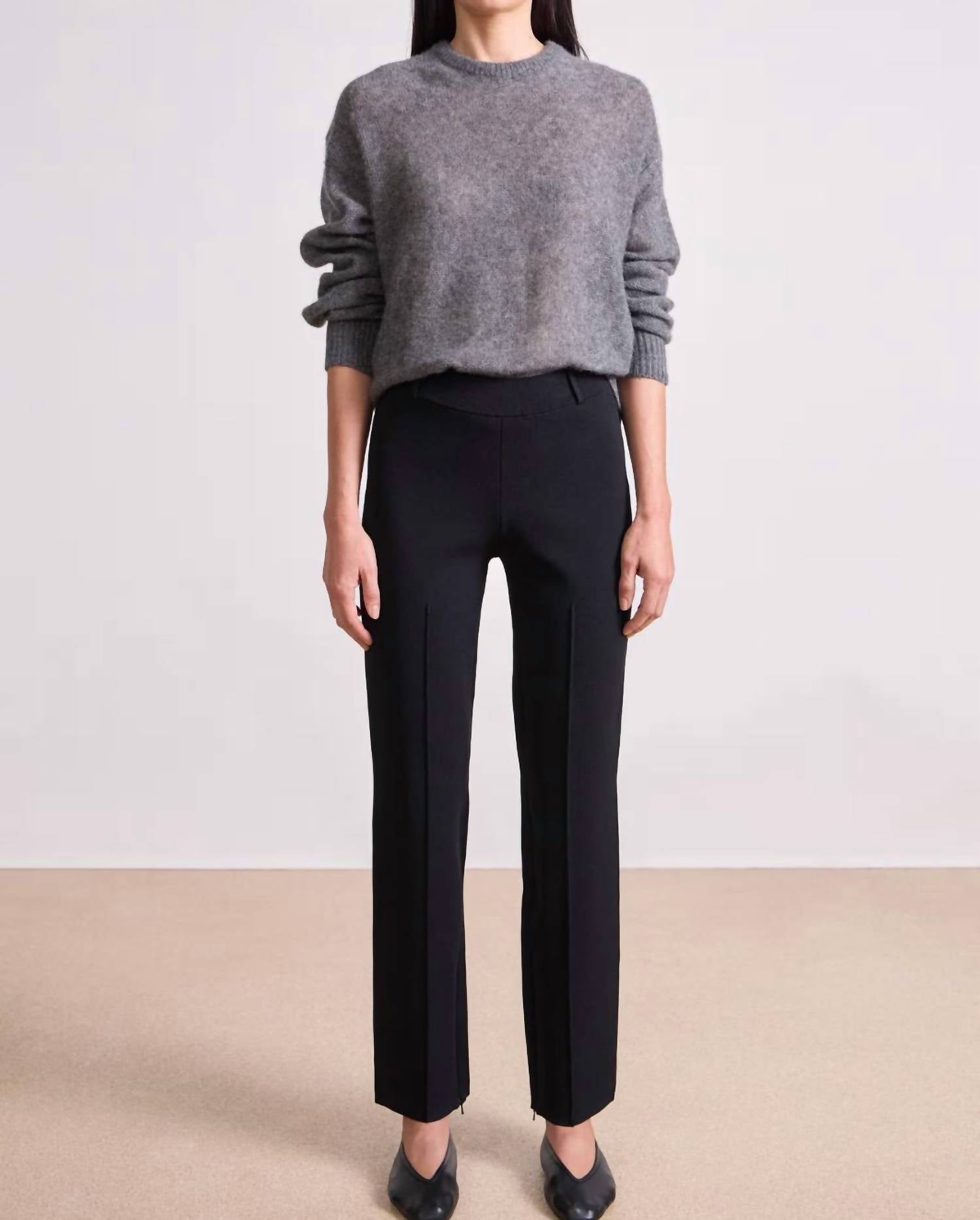 Apiece Apart - Straight Pull On Zipper Pant