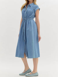 Entro - Denim Cap Sleeve Dress