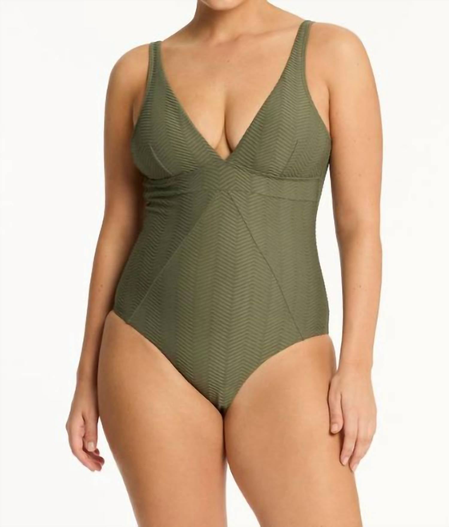 Sea Level Australia - Caracus Scoop Back Panel Line One Piece Swimsuit