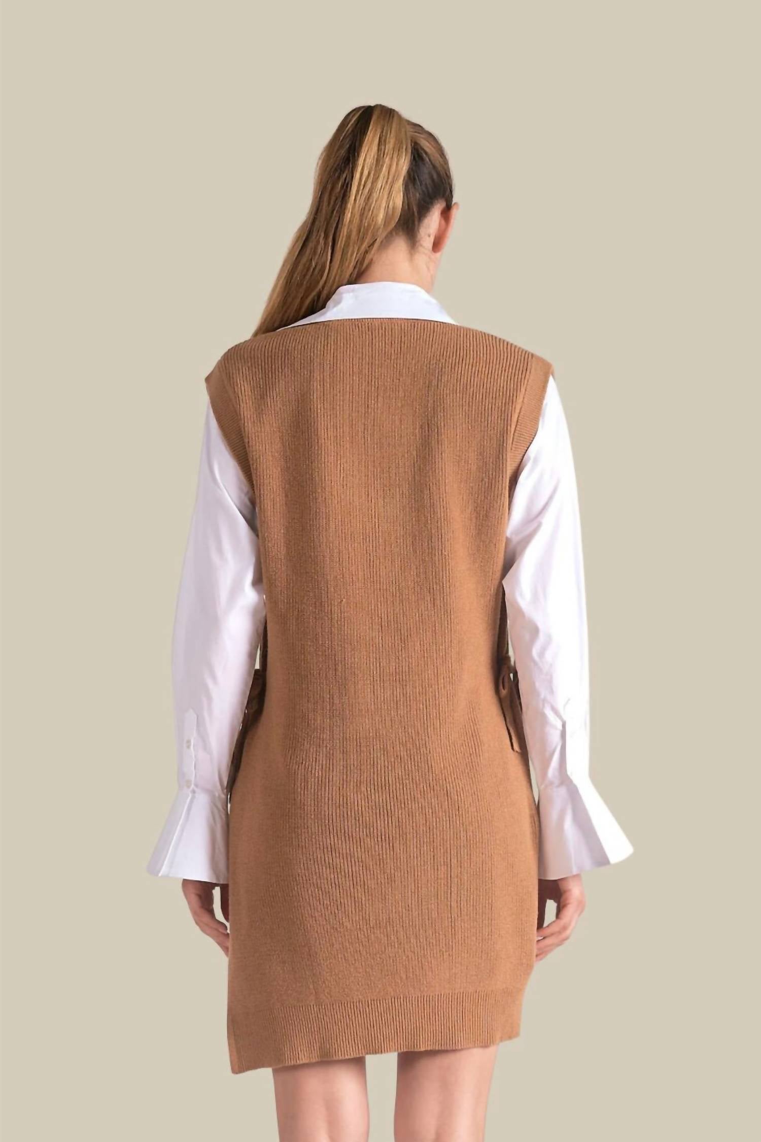 Elan - Sweater V-neck Dress