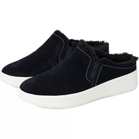Clarks Women's Layton Gem Slip-on Shoe in black suede - women's flats
