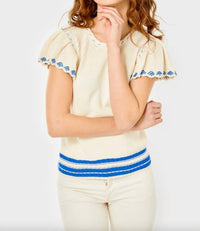 Cartolina Nantucket - Madeline Short Sleeve Sweater