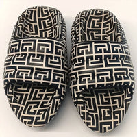 Balmain - Men's Quilted Leather B-it Monogram Sandals