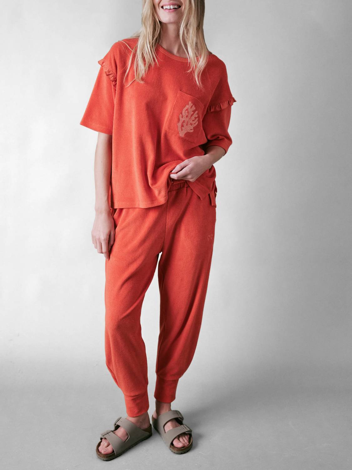 Cape Cove - Elasticated Waist Slim Terry Trouser