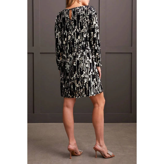 Tribal - Long Sleeve Sequin Dress