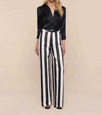 L'Agence - Women's Livvy Satin Straight-leg Trouser