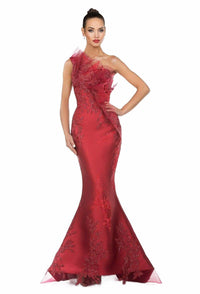Terani Couture - Formal Asymmetrical Mermaid Long Evening Premium Dress