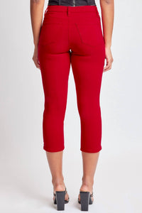 Ymi - Hyperstretch Pull On Capri With Side Slit