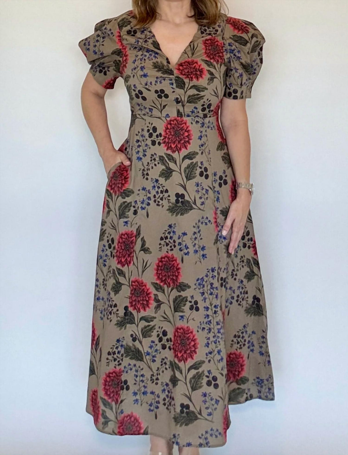 Entro - Floral Midi Dress