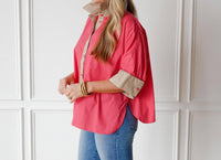 Caryn Lawn Abby Swing Top in rose khaki - women's shirt - view 4