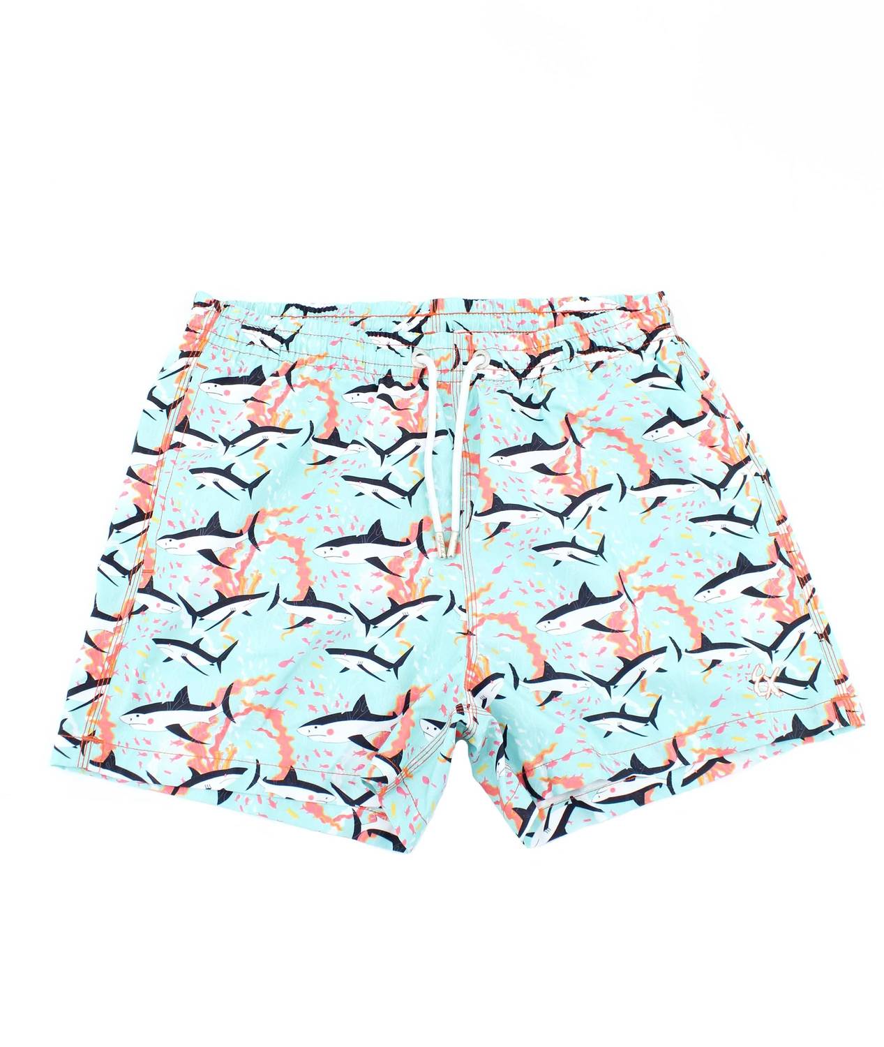 Eight X - Shark Print Swim Trunks