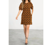 Thml - Textured Dress With Puff Sleeves