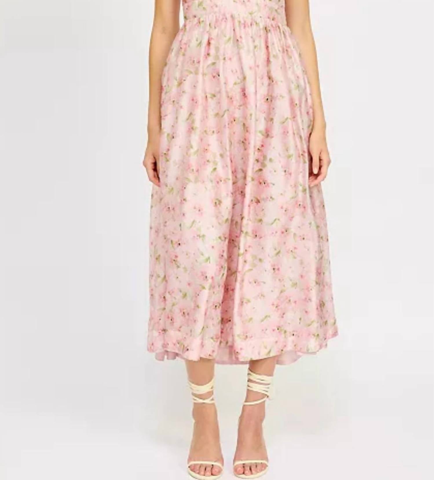 En Saison - Floral Chiffon Midi Dress