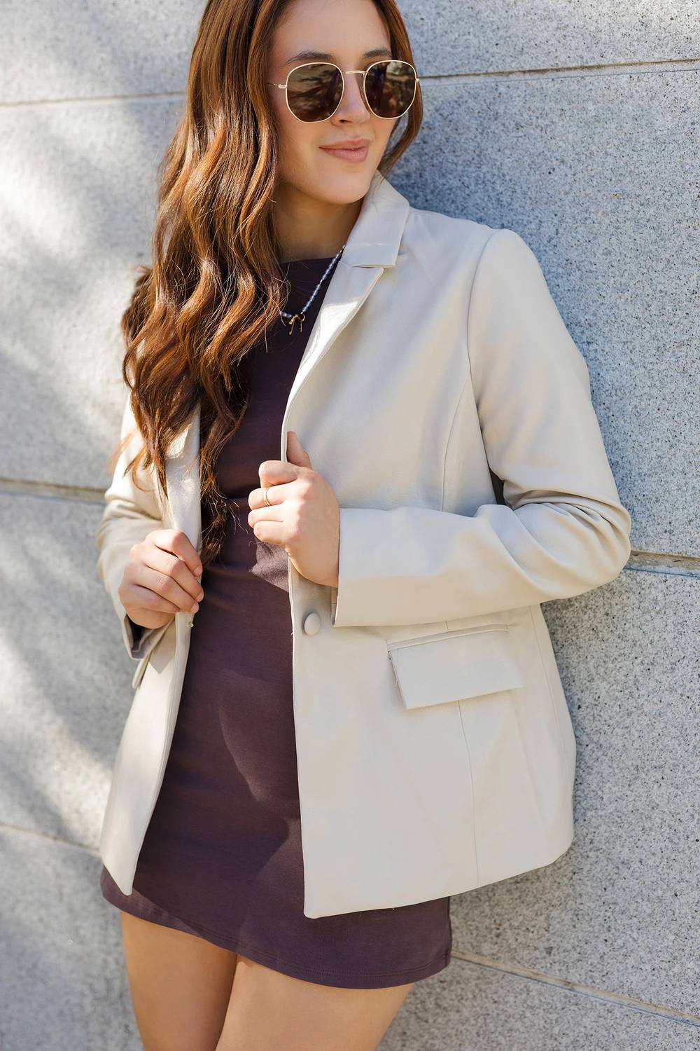 Le Lis - Central Park Vegan Leather Blazer