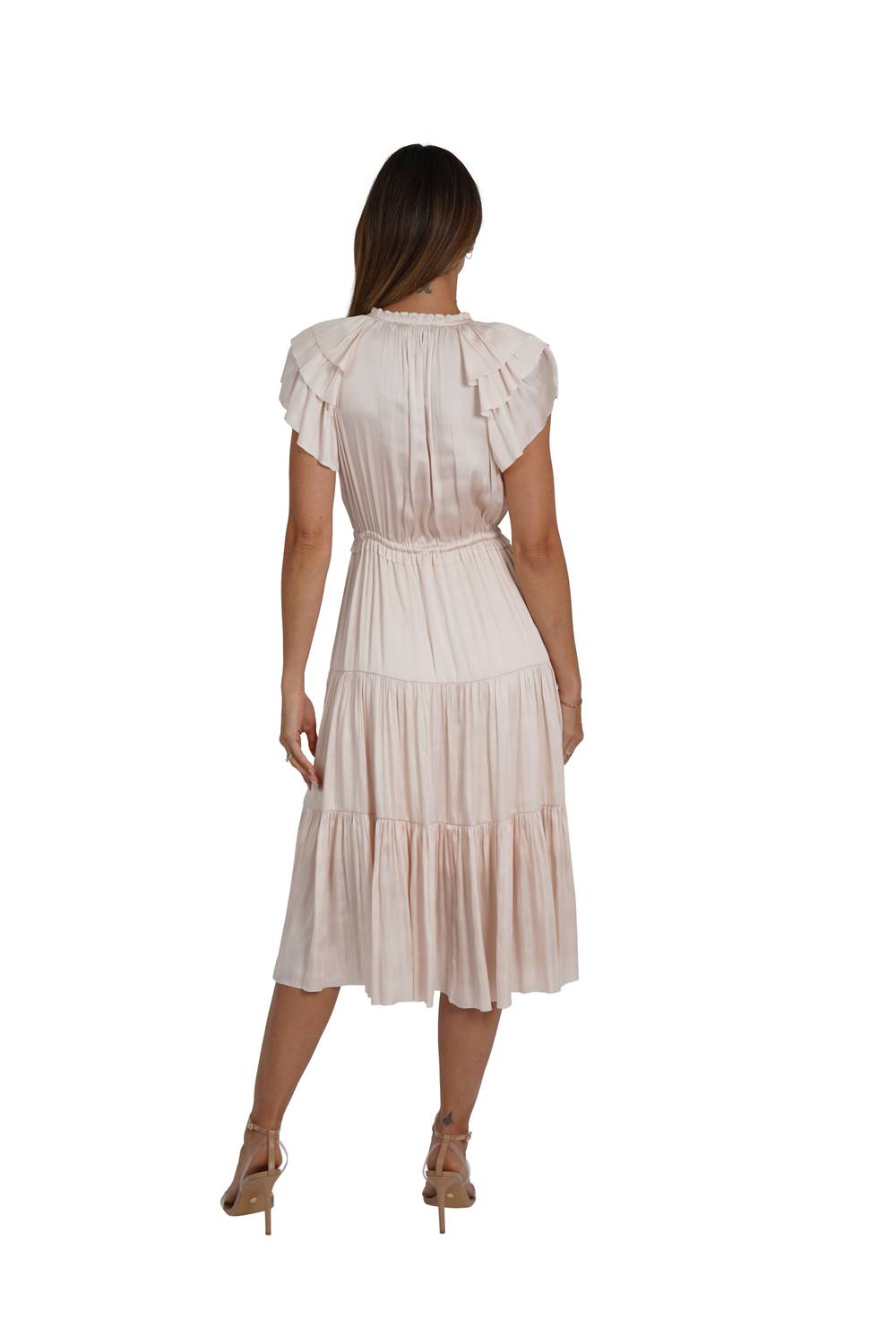 Love Token - Pamela Ruffle Trim Midi Dress