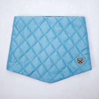 Powder Puff Collection Women's Quilted Pullover Neck Warmer in powder blue navy - women's scarf