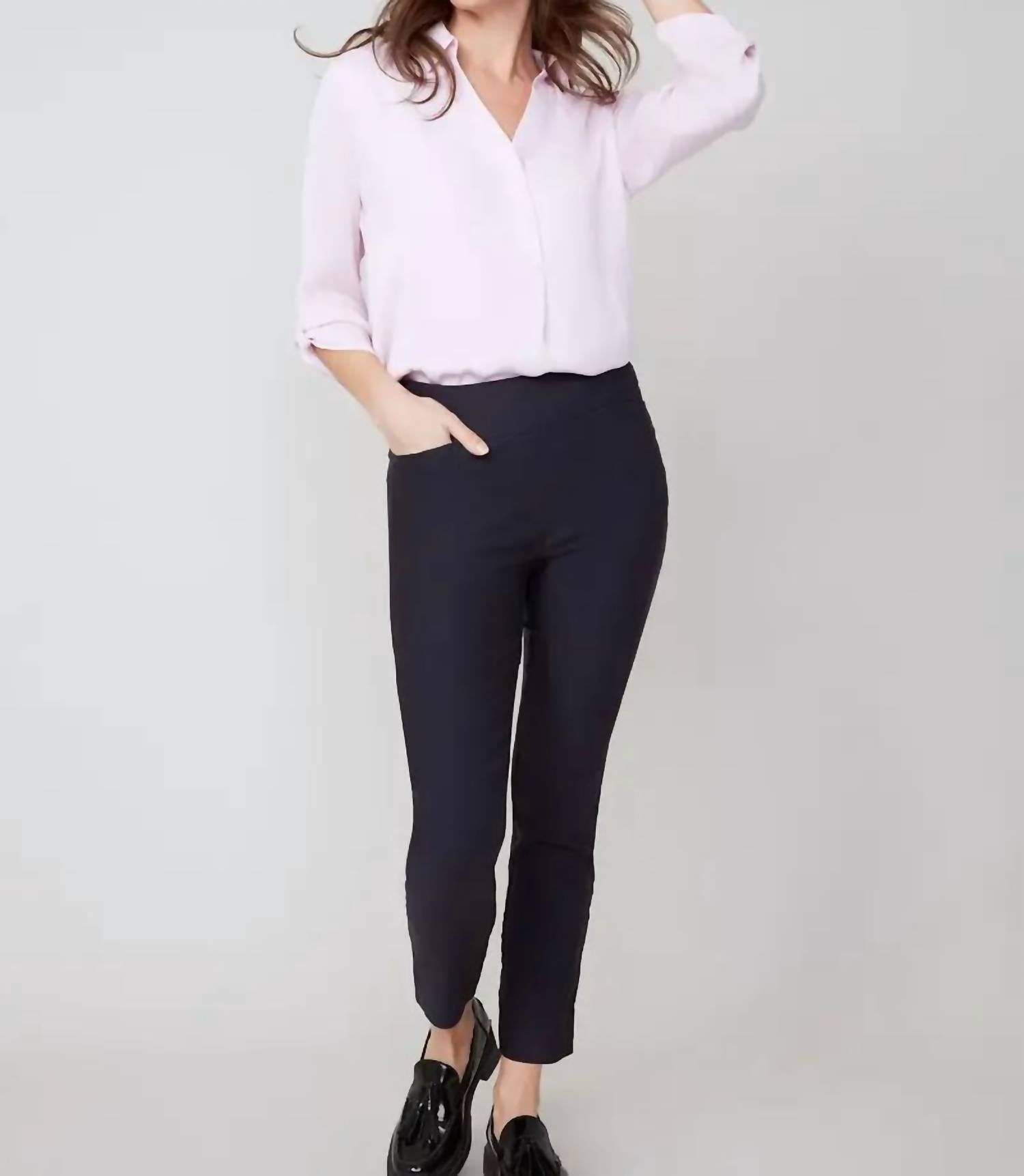 Renuar Women's Woven Pants in new midnight - women's pants