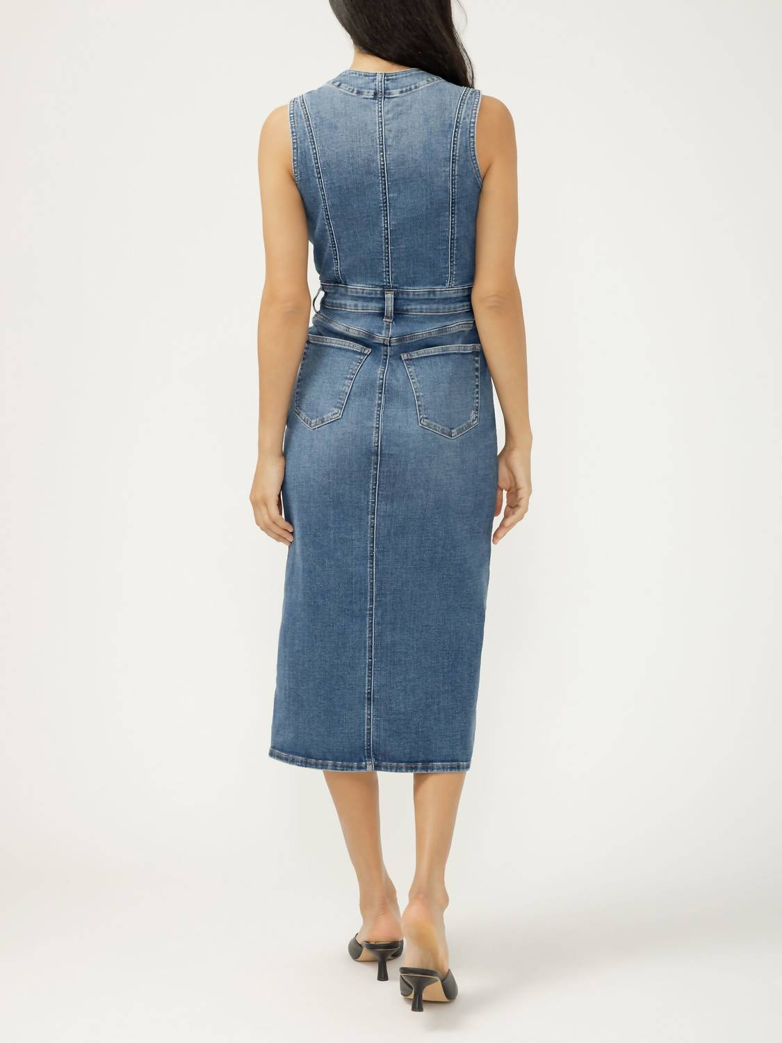 Silver Jeans Co - Vested Denim Midi Dress
