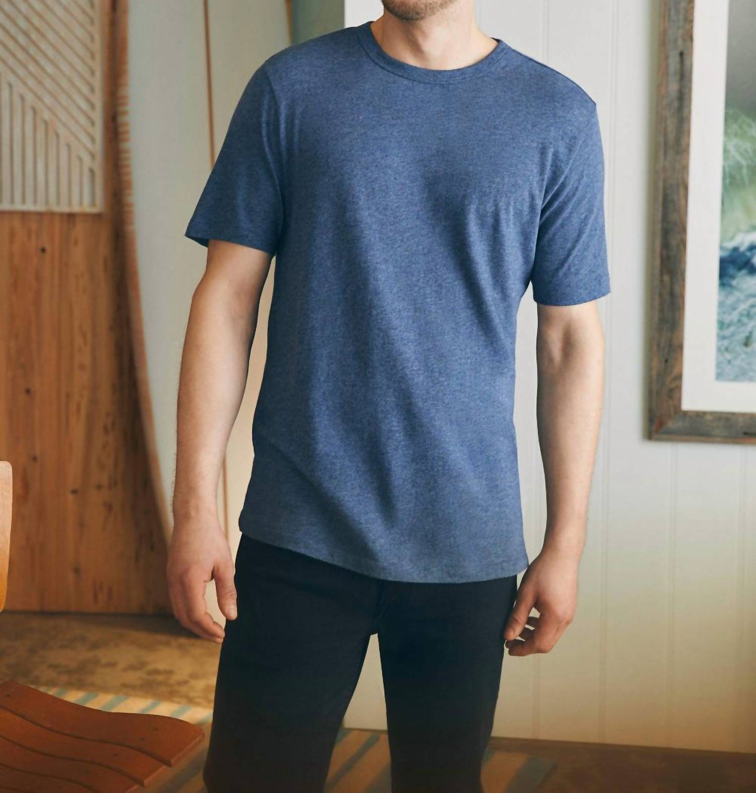 Faherty - Short Sleeve Vintage Chambray Tee