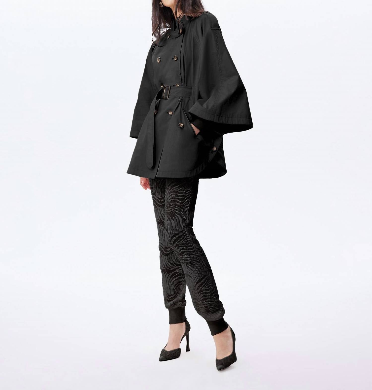 Theo The Label - Women's Chloe Trapunto Trench Cape