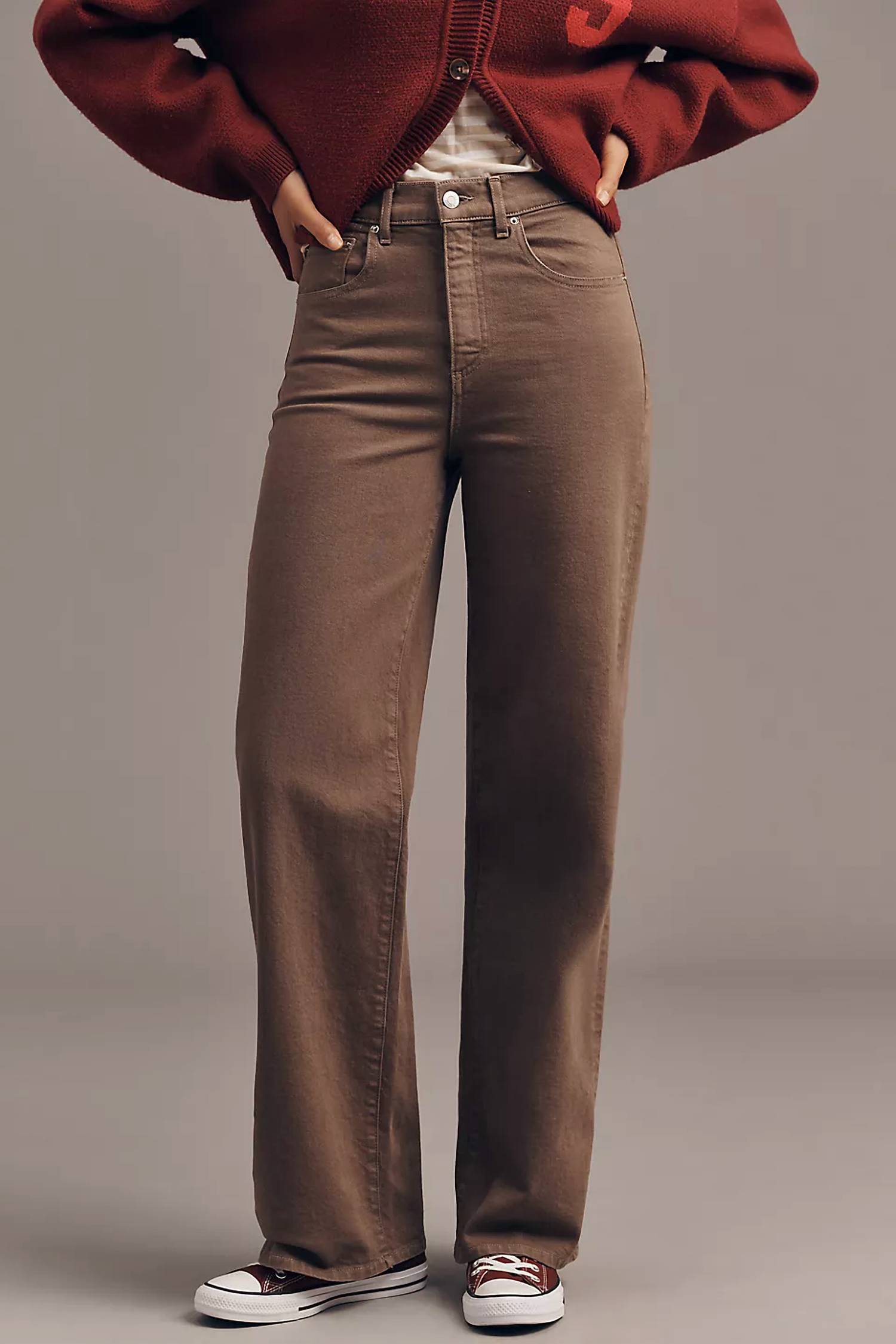 Le Jean - Column High-rise Wide-leg Jeans