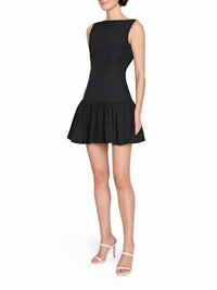 Amanda Uprichard Katina Skort Romper in black - women's dress - alternate view