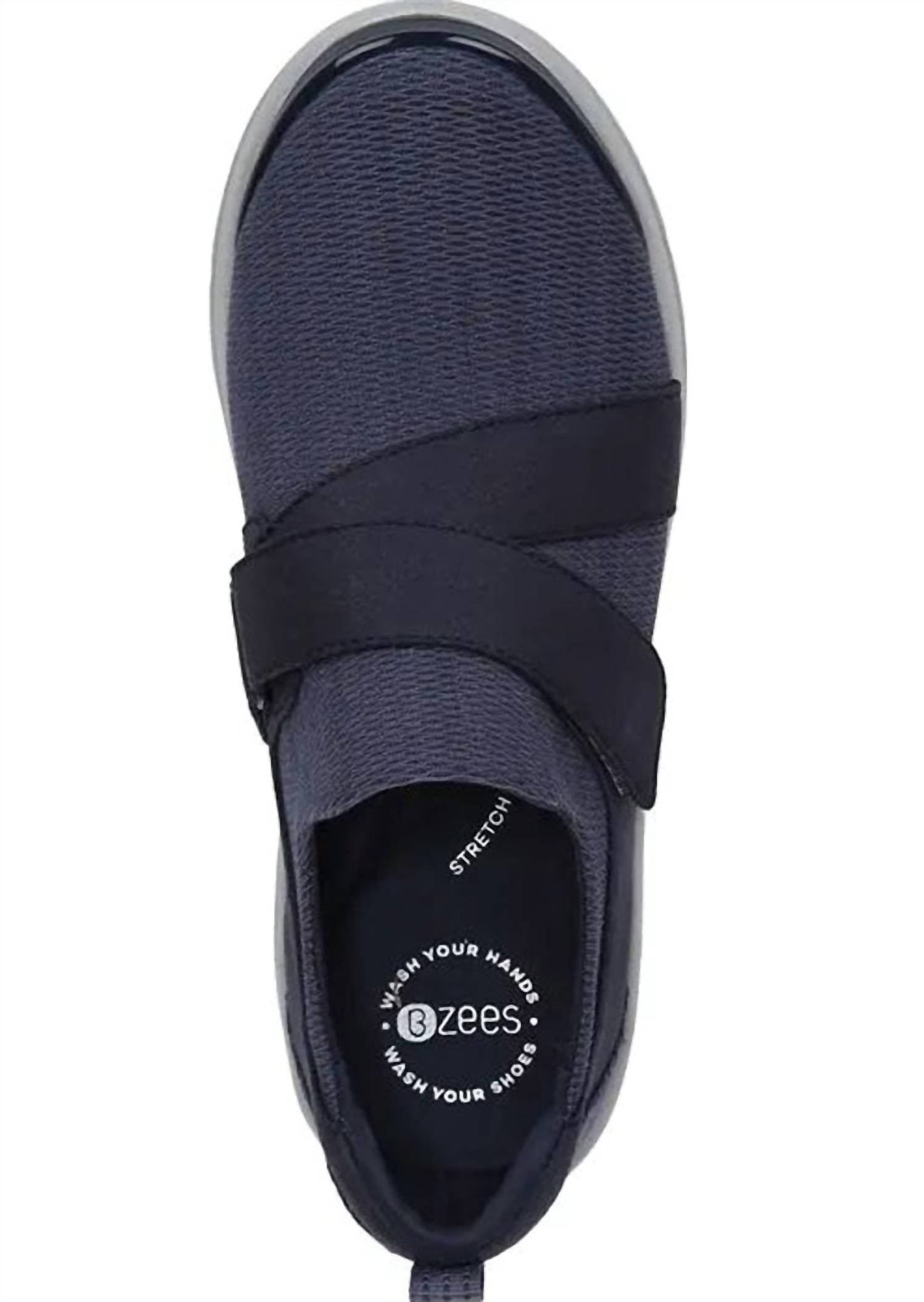 Bzees Women's Refresh Sneaker in navy - women's sneaker - detail view