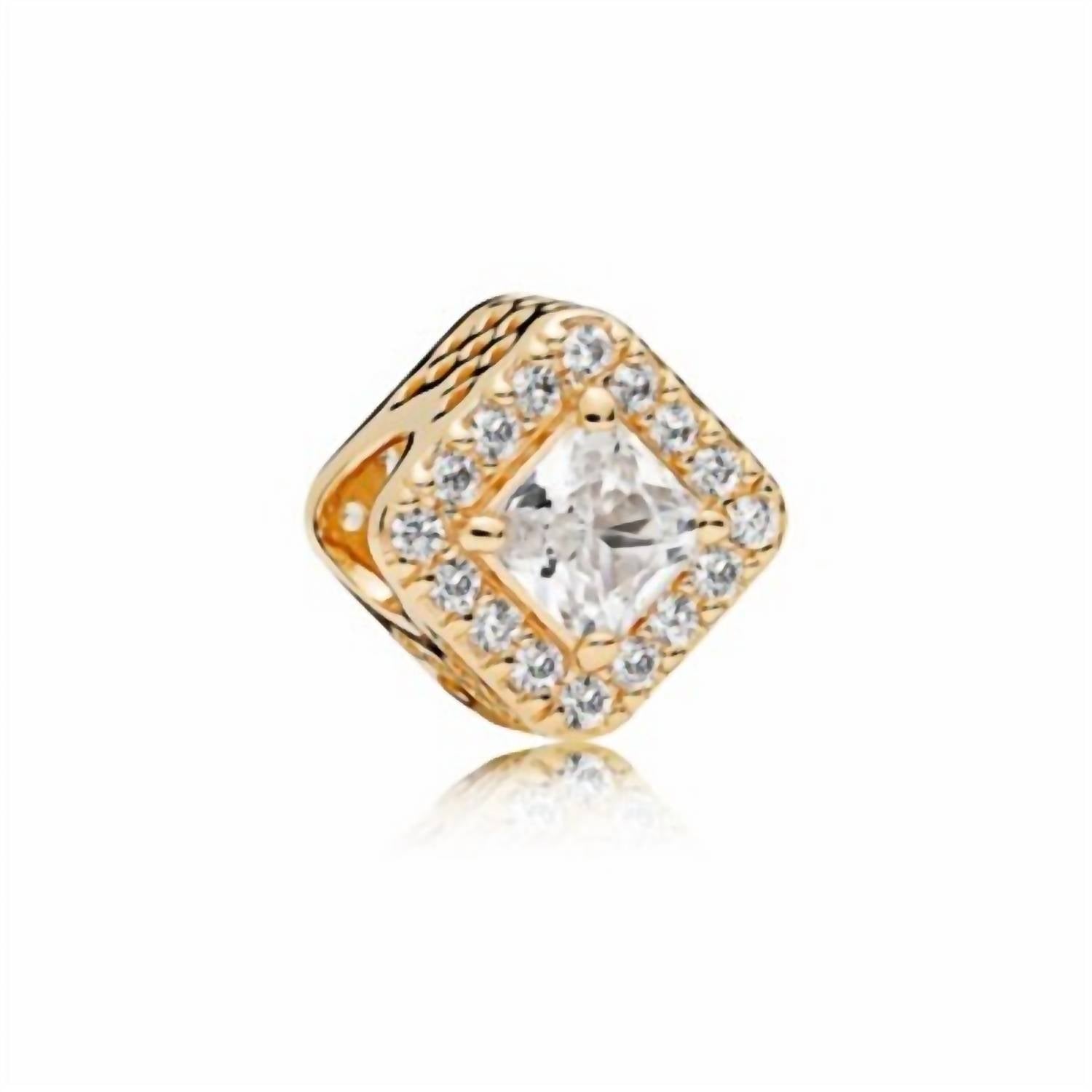 Pandora - Women's Square Crystal Charm