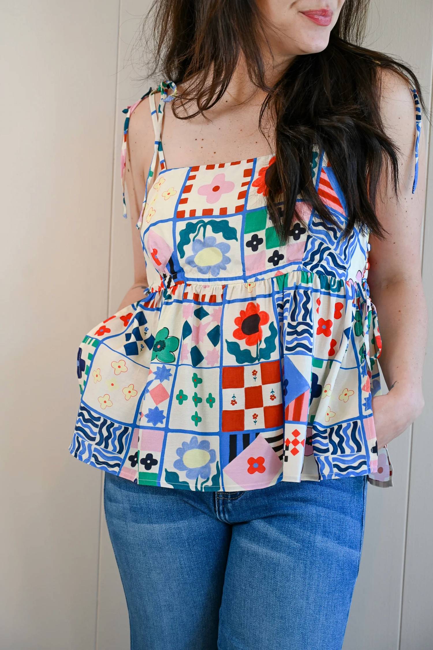 Frnch - Spruce Avenue Patchwork Tank Top