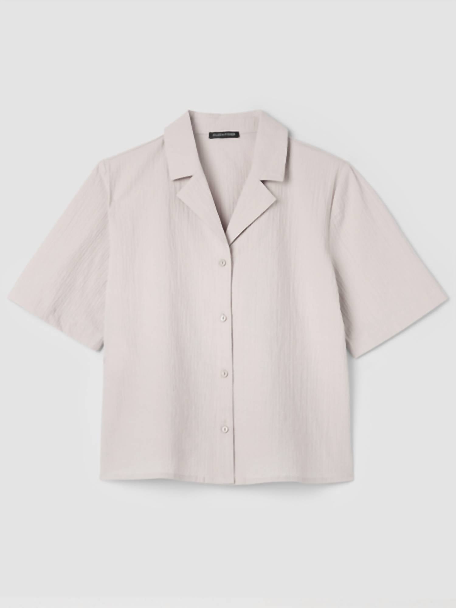 Eileen Fisher - Notch Collar Short Sleeve Shirt