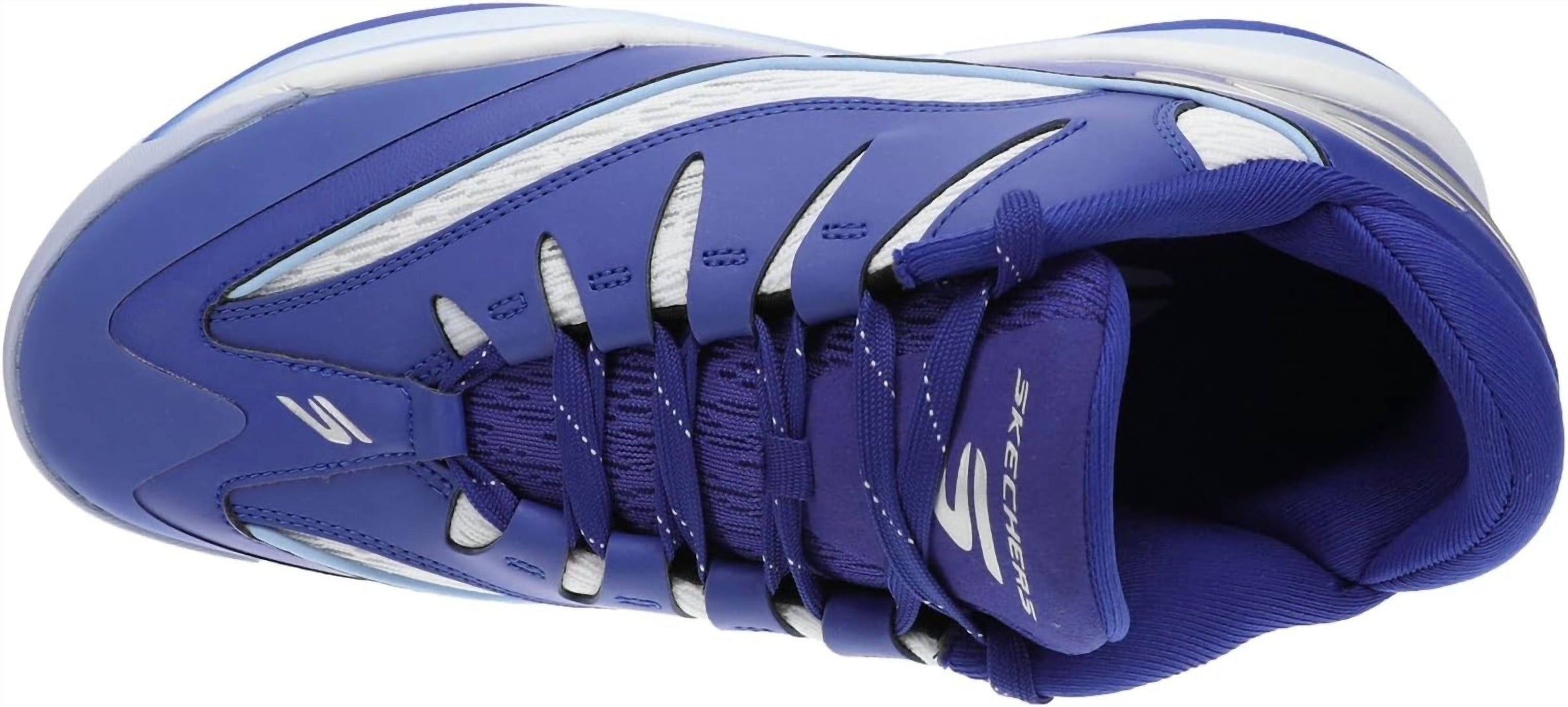 Skechers Men's Skx B-lite Basketball Shoe in blue white - men's shoe - detail view