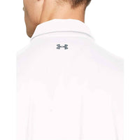 UNDER ARMOUR Charged Cotton Scramble Golf Polo Shirt Top in white - men's shirt - alternate view