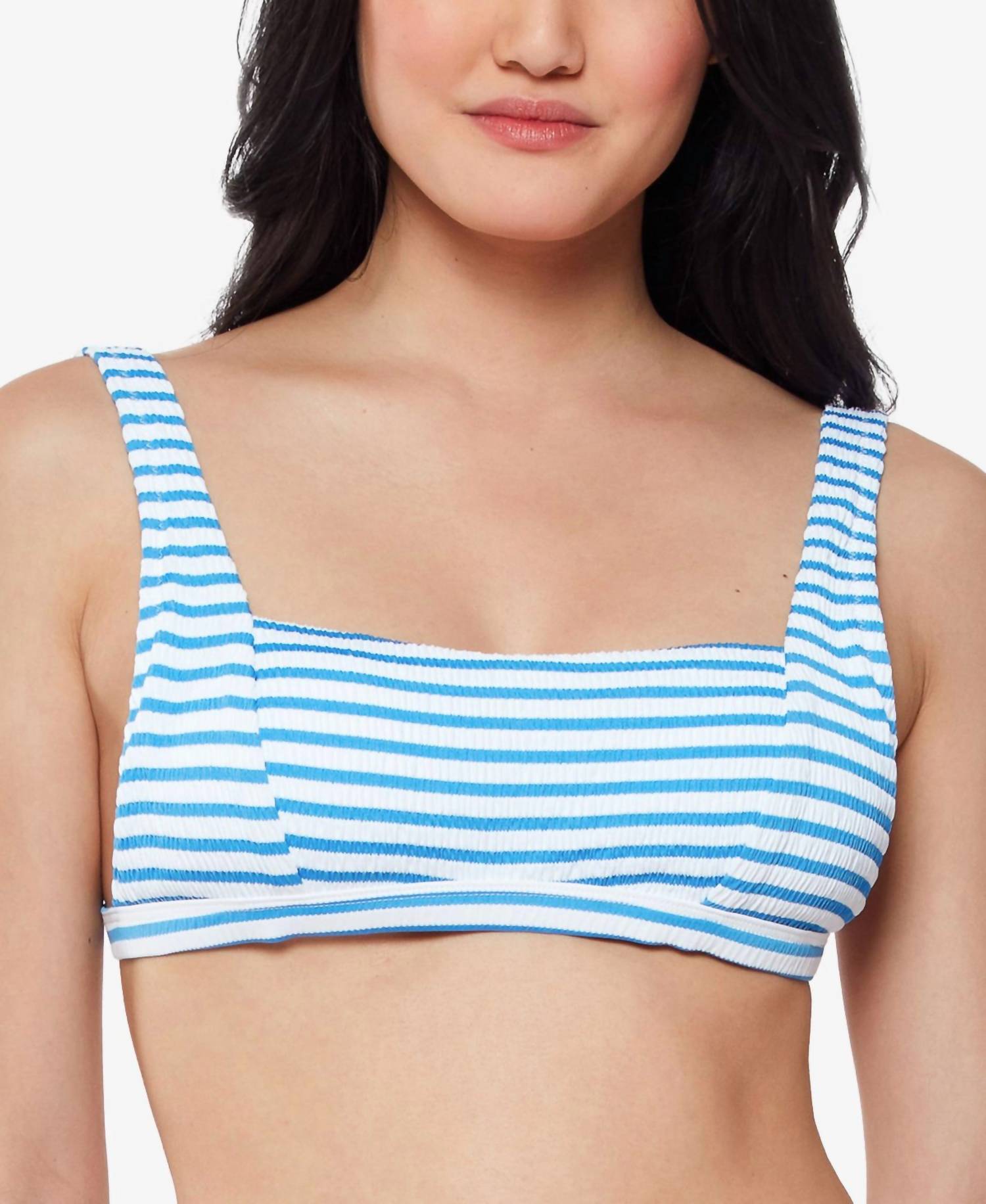 Jessica Simpson - Jessica Simpson Womens Sunshine Stripe Retro Bikini Top