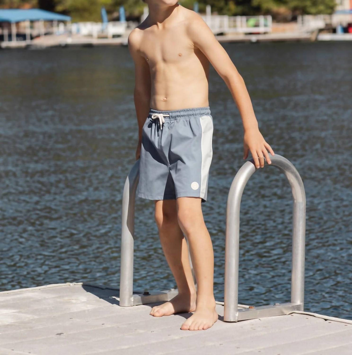 Rylee + Cru - Boy's Paneled Board Short