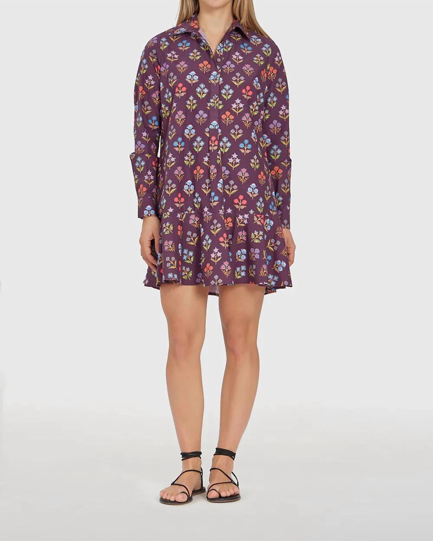 Livro The Polly Shirt Dress in holiday flowers - women's dress