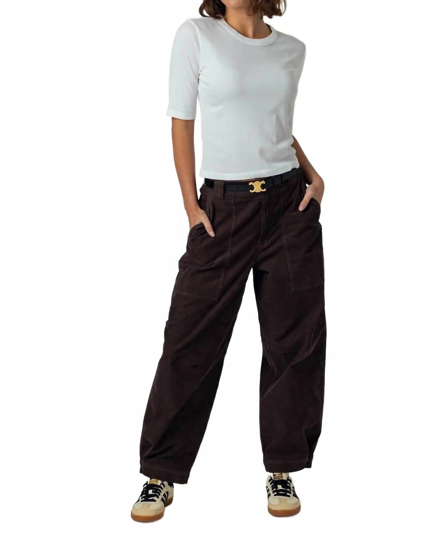 sundays Corduroy Sawyer Pants in chocolate brown - women's pants - view 4