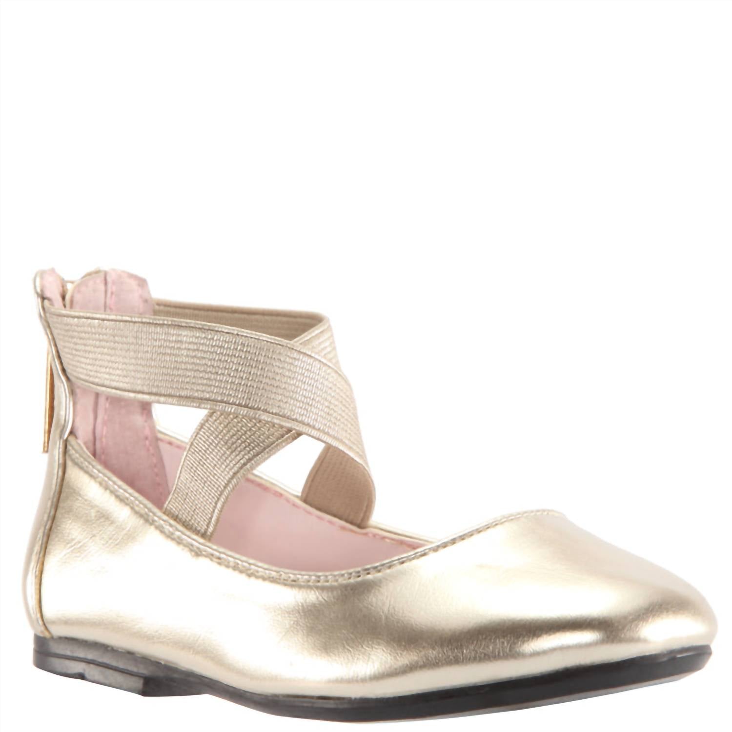 Nina Girls Marissa Ballet Flat Shoes in platino metallic - kids' sneaker - view 4