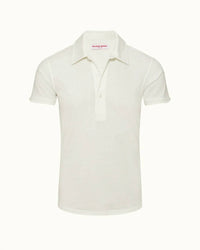 Orlebar Brown Sebastian Polo Shirt in thasos beach - men's shirt - alternate view