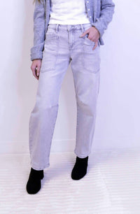 Risen - Patch Pocket Barrel Jeans