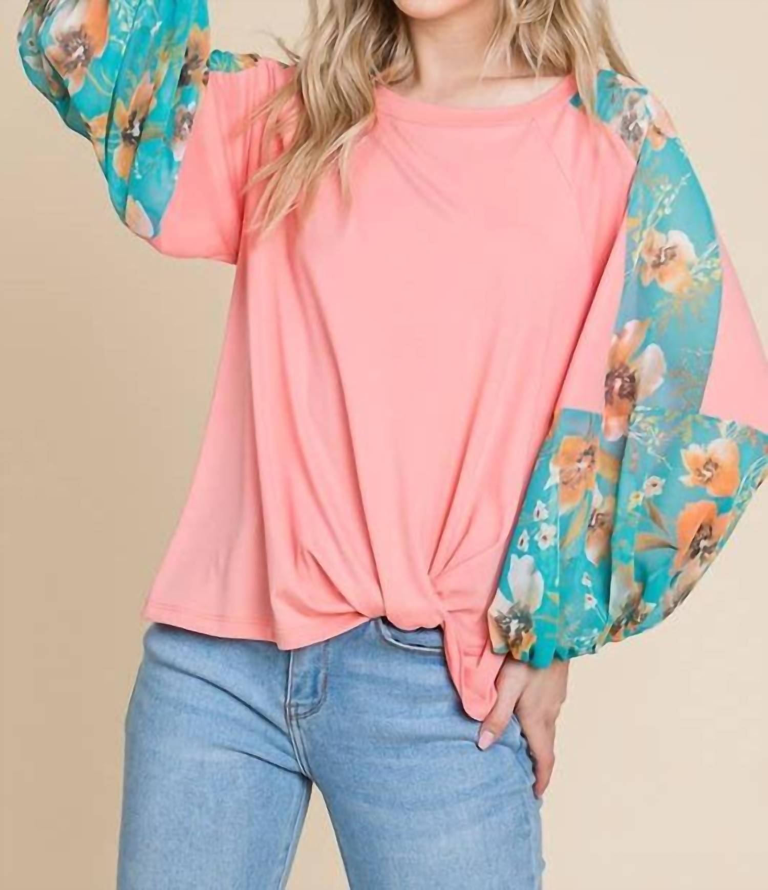 Emerald Collection - Blush Twist Fashion Top
